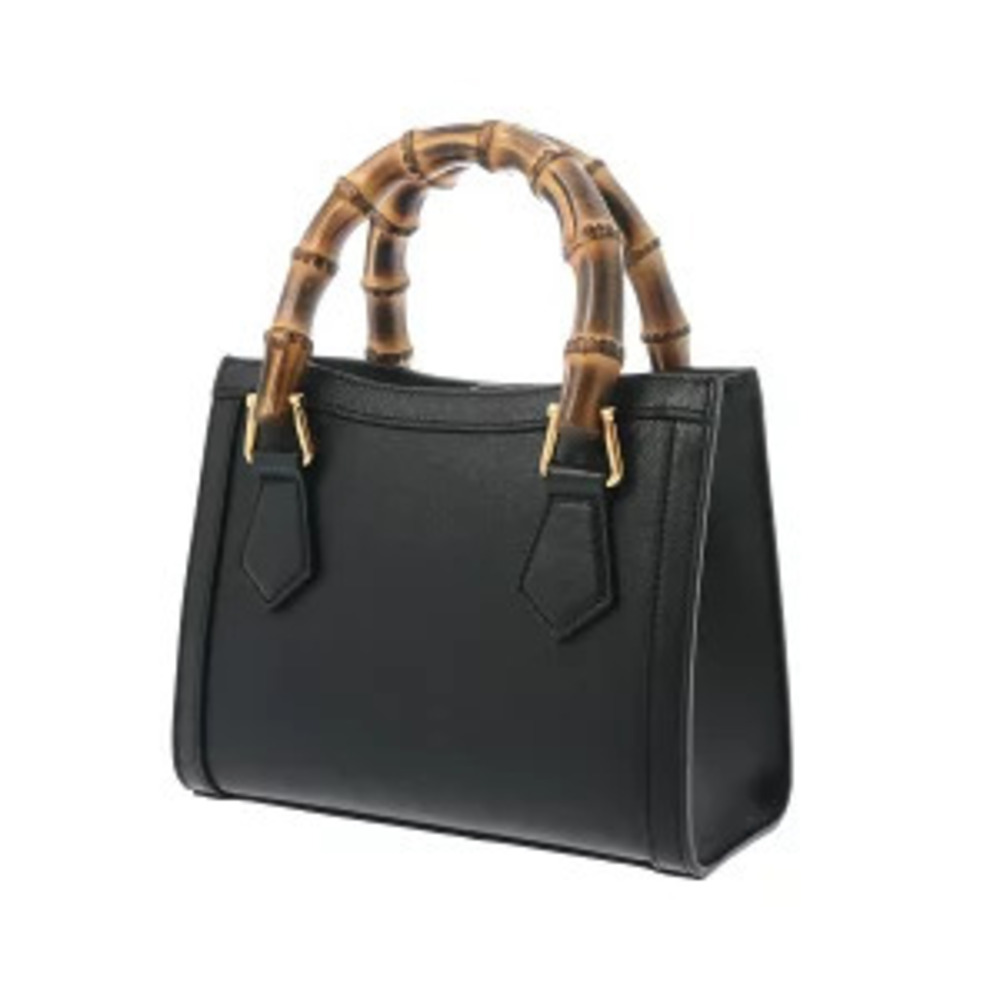 Gucci Leather Handbag Black Diana Tote Bag
